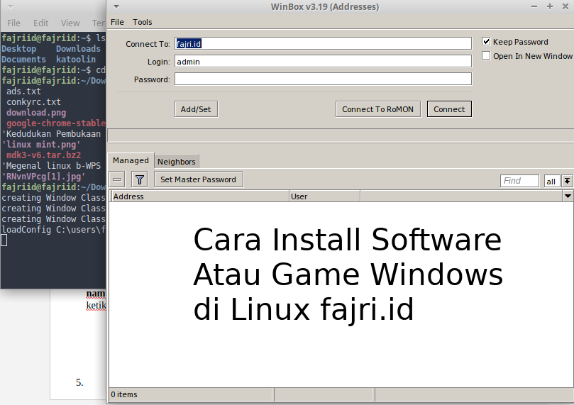 Cara Install Software Atau Game Windows di Linux