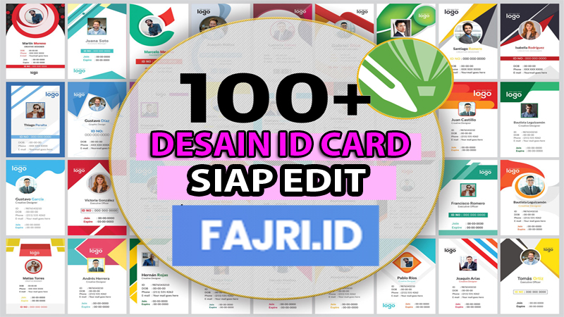 100 Desain ID Card Siap Edit Gratis